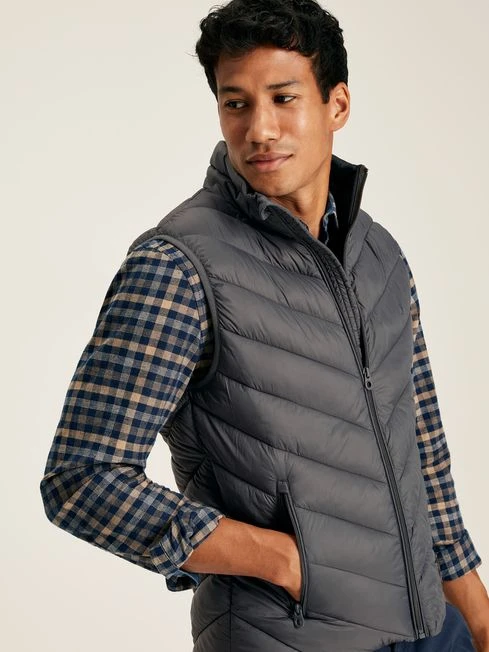 Garrett Grey Padded Shower Resistant Gilet 4 Garrett Grey Padded Shower Resistant Gilet - Image 4