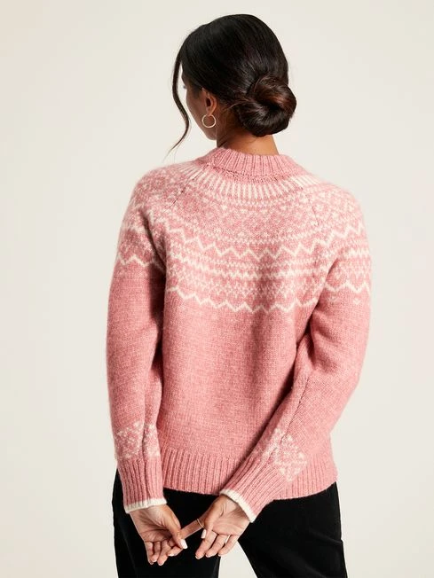 Pink Fair Isle Jumper 3 Pink Fair Isle Jumper - Image 3