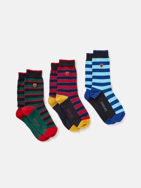 Stripe Striking Cotton Socks 3 Pack 1 Stripe Striking Cotton Socks 3 Pack