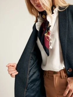 Navy Blue Tweed Blazer -Clothing Store 675 225s6