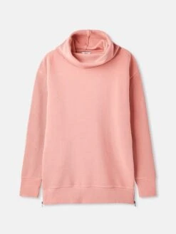 Pink Ottoman Cowl Neck Sweatshirt -Clothing Store 686978s6