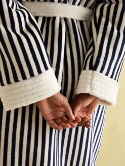 Navy Stripe Dressing Gown 7 Navy Stripe Dressing Gown -Clothing Store 811417s3