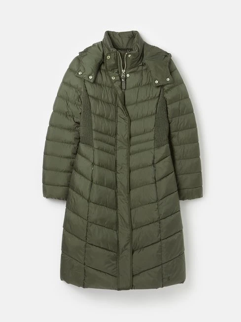 Khaki Green Showerproof Long Padded Coat 7 Khaki Green Showerproof Long Padded Coat - Image 7