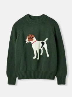 Dark Green Intarsia Knit Jumper 11 Dark Green Intarsia Knit Jumper -Clothing Store 824 520s6