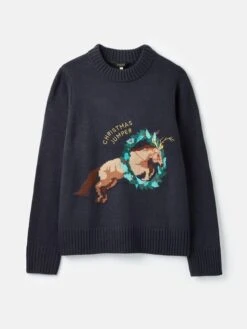 Navy Intarsia Christmas Jumper 11 Navy Intarsia Christmas Jumper -Clothing Store 831435s6