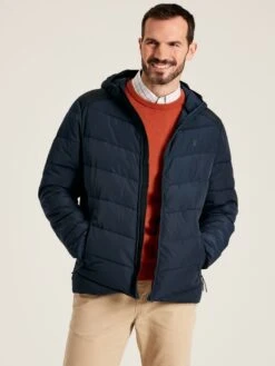 Navy Padded Shower Resistant Coat