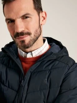 Navy Padded Shower Resistant Coat -Clothing Store 832606s5