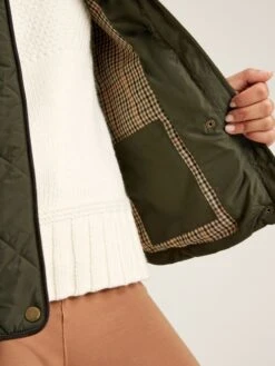 Green Showerproof Quilted Gilet -Clothing Store 837850s6