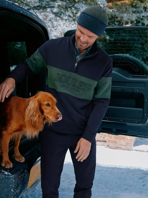 Navy Quarter Zip Sweatshirt 1 Navy Quarter Zip Sweatshirt