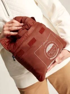 Red Showerproof Packable Padded Jacket -Clothing Store 904668s5