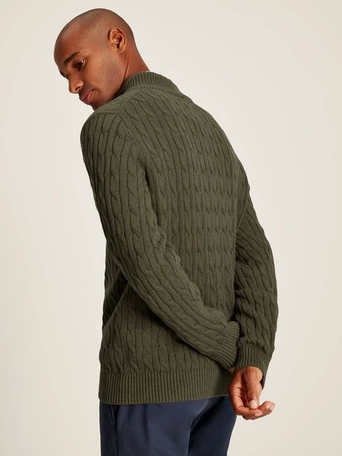Green Quarter Zip Jumper 2 Green Quarter Zip Jumper - Image 2