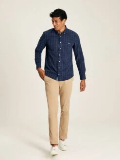 Abbott Navy Blue Long Sleeve Classic Fit Poplin Shirt 8 Abbott Navy Blue Long Sleeve Classic Fit Poplin Shirt -Clothing Store 924602s3