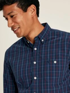 Abbott Navy Blue Long Sleeve Classic Fit Poplin Shirt 9 Abbott Navy Blue Long Sleeve Classic Fit Poplin Shirt -Clothing Store 924602s4