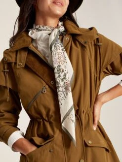 Rust Brown Shower Resistant Longline Dry Wax Jacket -Clothing Store 951 794s5