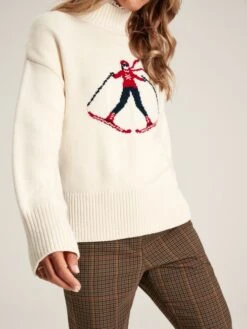 Cream Intarsia Ski Jumper -Clothing Store 960988s3