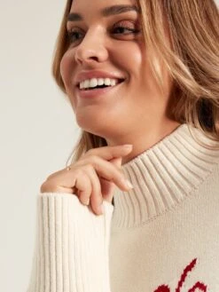 Cream Intarsia Ski Jumper -Clothing Store 960988s4