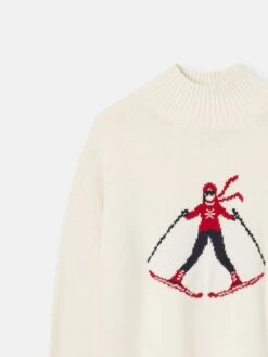 Cream Intarsia Ski Jumper -Clothing Store 960988s8