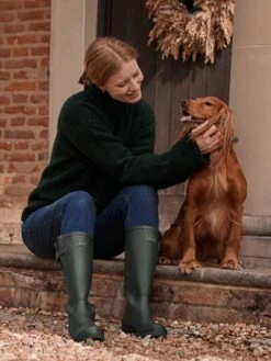 Dark Green Bouclé Knit Jumper 10 Dark Green Bouclé Knit Jumper -Clothing Store 969 417s5