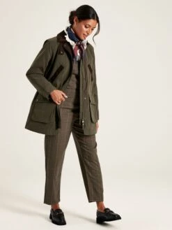 Dark Green Showerproof Quilted Wax Jacket -Clothing Store 991527s3