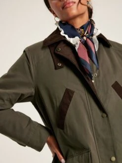 Dark Green Showerproof Quilted Wax Jacket -Clothing Store 991527s6