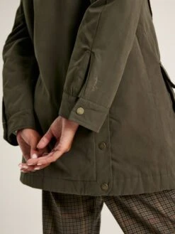 Dark Green Showerproof Quilted Wax Jacket -Clothing Store 991527s7