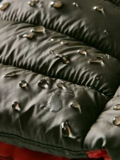 Green Showerproof Packable Padded Jacket -Clothing Store 996727s3