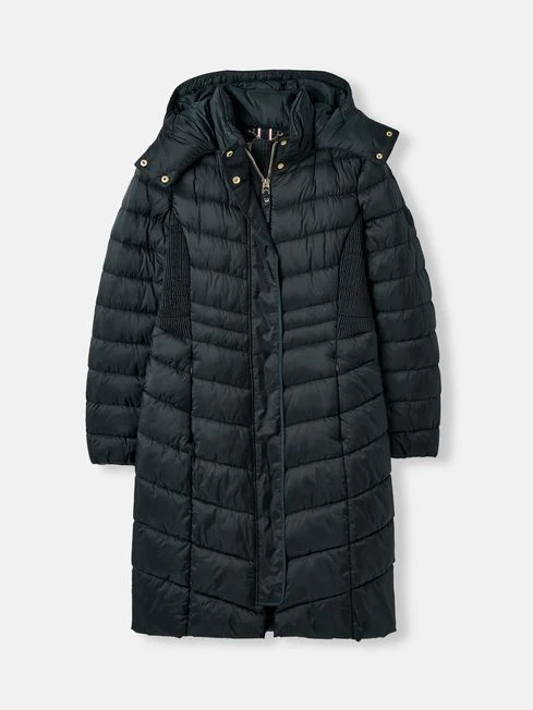 Navy Blue Showerproof Long Padded Coat 7 Navy Blue Showerproof Long Padded Coat - Image 7
