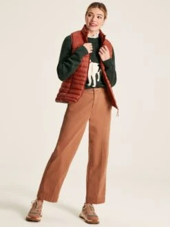 Red Showerproof Packable Gilet -Clothing Store C35985s3