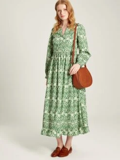 Green Floral Pleated Dress 8 Green Floral Pleated Dress -Clothing Store C37694s3