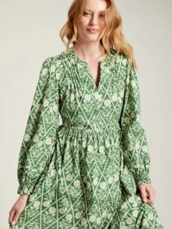 Green Floral Pleated Dress 10 Green Floral Pleated Dress -Clothing Store C37694s5