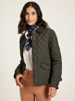 Green Showerproof Quilted Jacket -Clothing Store C43 127s3