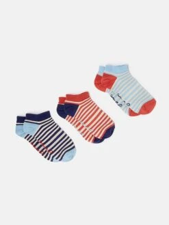 Blue 3 Pack Trainer Socks