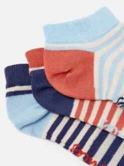 Blue 3 Pack Trainer Socks -Clothing Store C70630s3