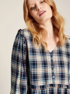 Camilla Blue Button Front Tiered Dress 9 Camilla Blue Button Front Tiered Dress -Clothing Store C74917s4