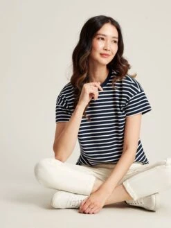 Blue Striped Short Sleeve T-Shirt -Clothing Store C83098s4