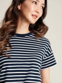 Blue Striped Short Sleeve T-Shirt -Clothing Store C83098s5