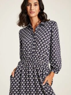 Blue Jersey Shirt Dress 9 Blue Jersey Shirt Dress -Clothing Store C90345s4