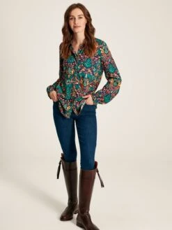 Blue Concealed Placket Shirt 8 Blue Concealed Placket Shirt -Clothing Store C90737s3