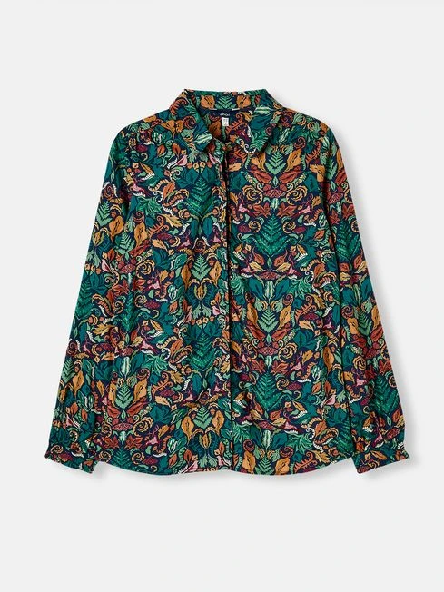 Blue Concealed Placket Shirt 6 Blue Concealed Placket Shirt - Image 6