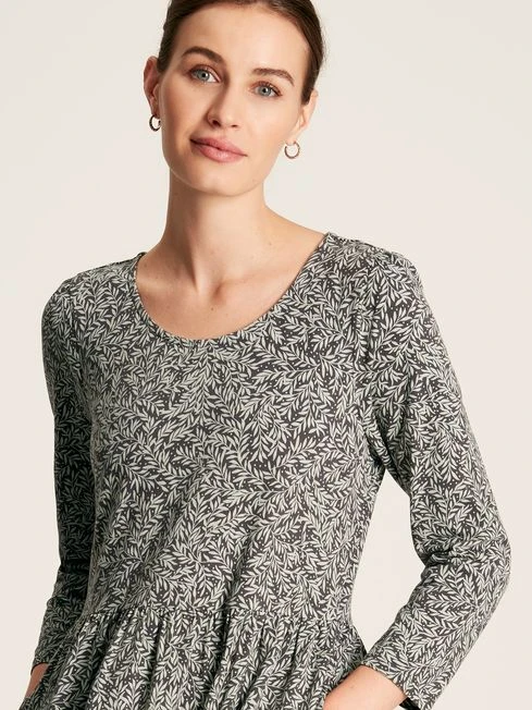 Green Leaf Tiered Jersey Dress 5 Green Leaf Tiered Jersey Dress - Image 5