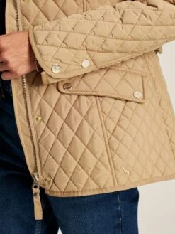 Brown Showerproof Quilted Jacket -Clothing Store D03726s5