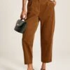 Brown Cord Tapered Leg Trousers