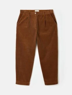 Brown Cord Tapered Leg Trousers -Clothing Store D03728s7