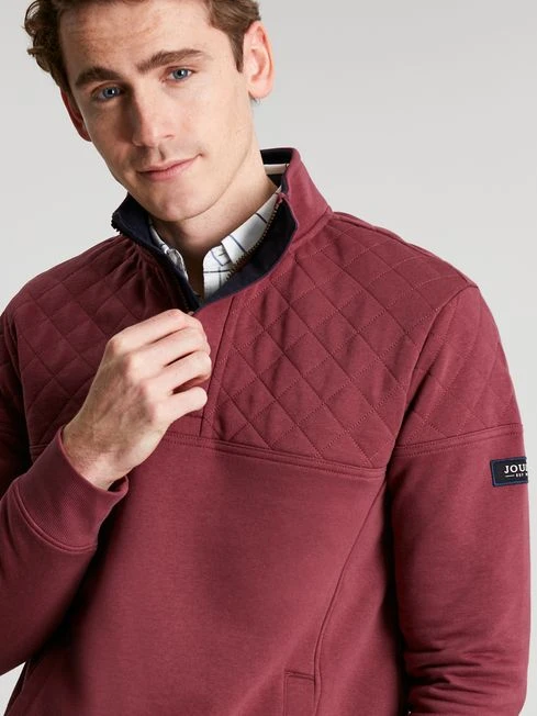 Joules Purple Darrington Quarter Zip Sweatshirt 4 Joules Purple Darrington Quarter Zip Sweatshirt - Image 4