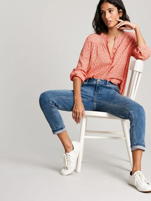 Joules Red Georgia Pop Over Top 3 Joules Red Georgia Pop Over Top - Image 3