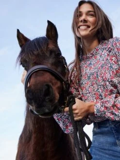 Joules Arietta White Pop Over Voile Blouse