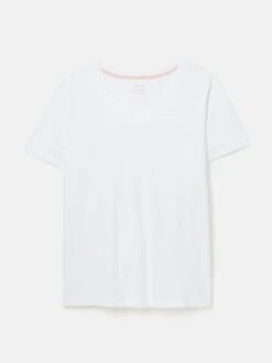 White V Neck T-shirt -Clothing Store D81645s6