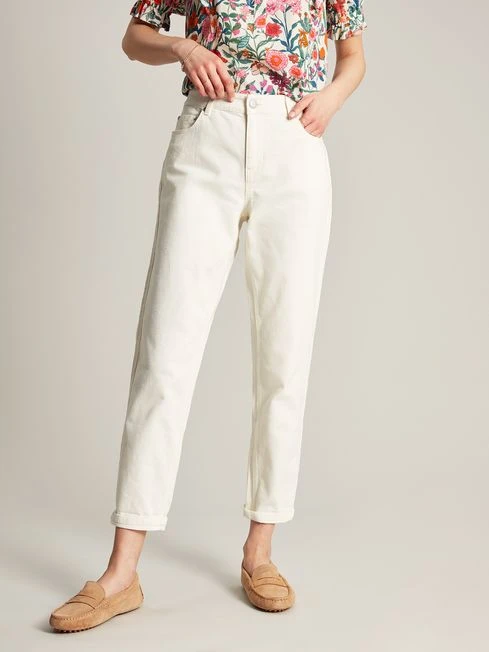 Cream Girlfriend Jeans 1 Cream Girlfriend Jeans