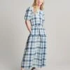 Joules Blue Amalie Check Dress