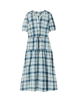 Joules Blue Amalie Check Dress 23 Joules Blue Amalie Check Dress -Clothing Store M92826s12